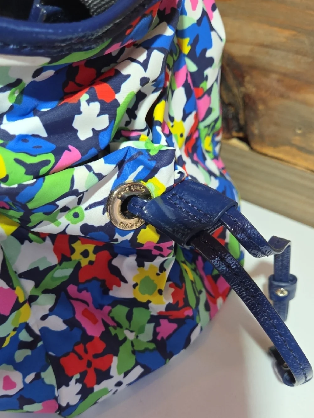 Kate Spade Navy Floral-Print Baby Bag
